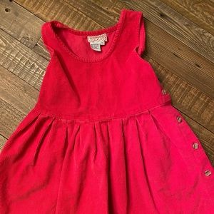 Girls Pink Corduroy Dress Size 6X